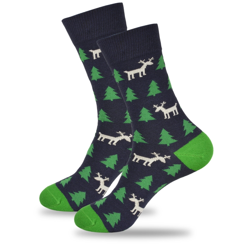 Skarpeta Lee Cooper w kolorze granatowym z motywem świątecznym i wzorem