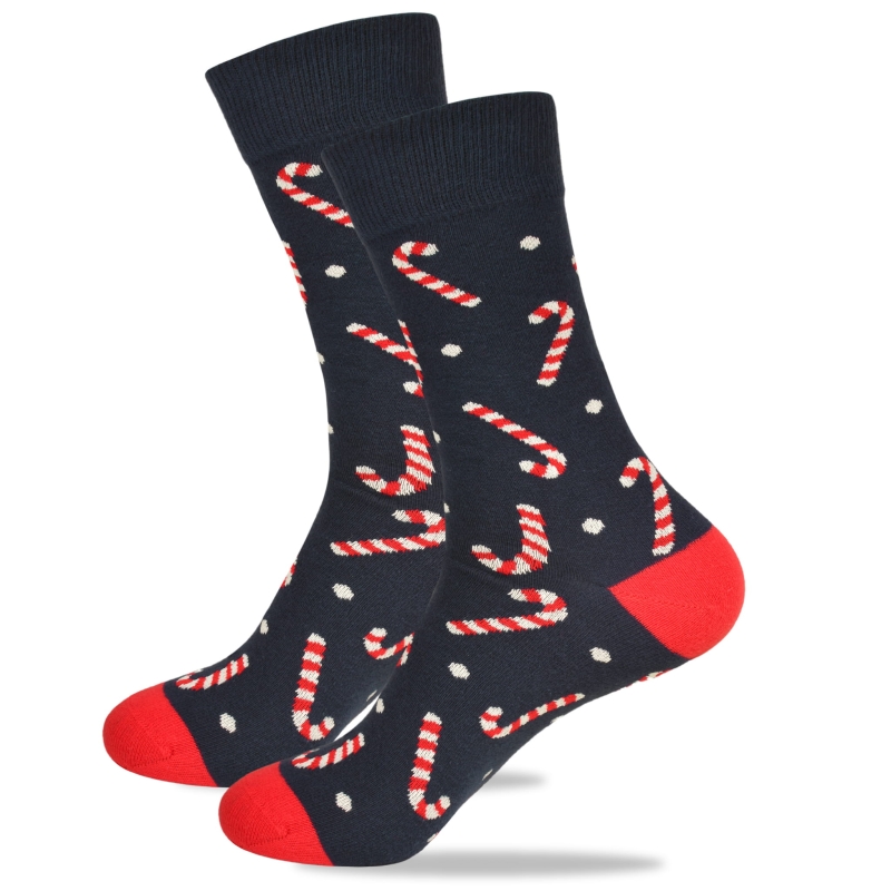 Skarpeta Lee Cooper w kolorze granatowym z motywem świątecznym i gwiazdkami.