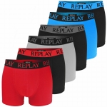 Replay Bokserki Męskie Zestaw 6 sztuk Bawełna Kolor BM331 Logo