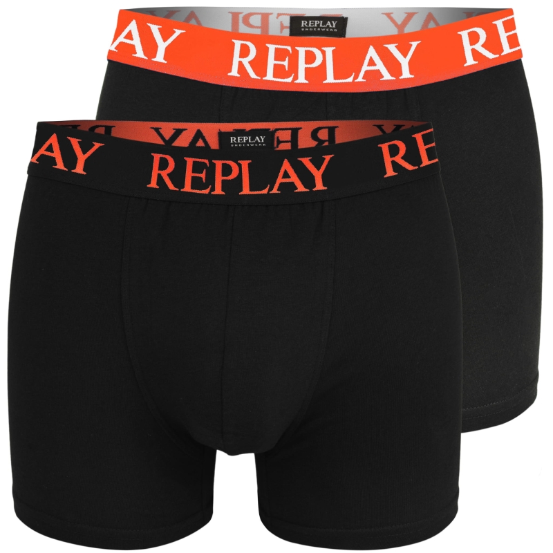 Replay 6-pak Bokserek Męskich – Bawełna Czarne BM330 z Logo
