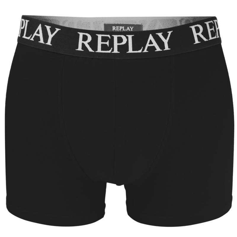 Replay bokserki męskie z gumą w logo – 2 sztuki w zestawie.