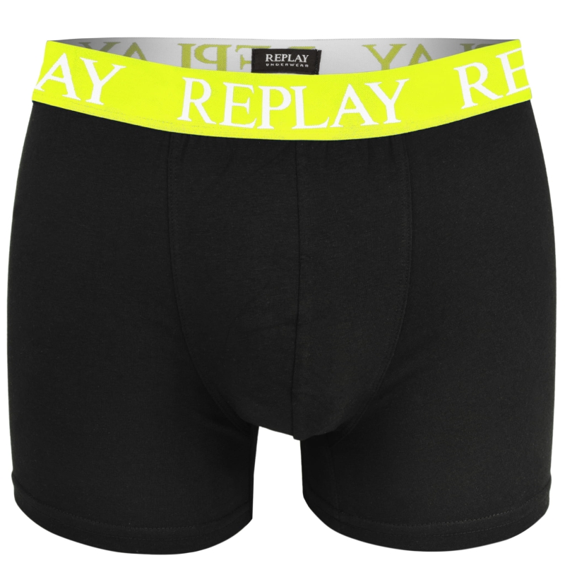 Bokserki męskie Replay – komplet dwóch sztuk z neonowym detalem w pasie.