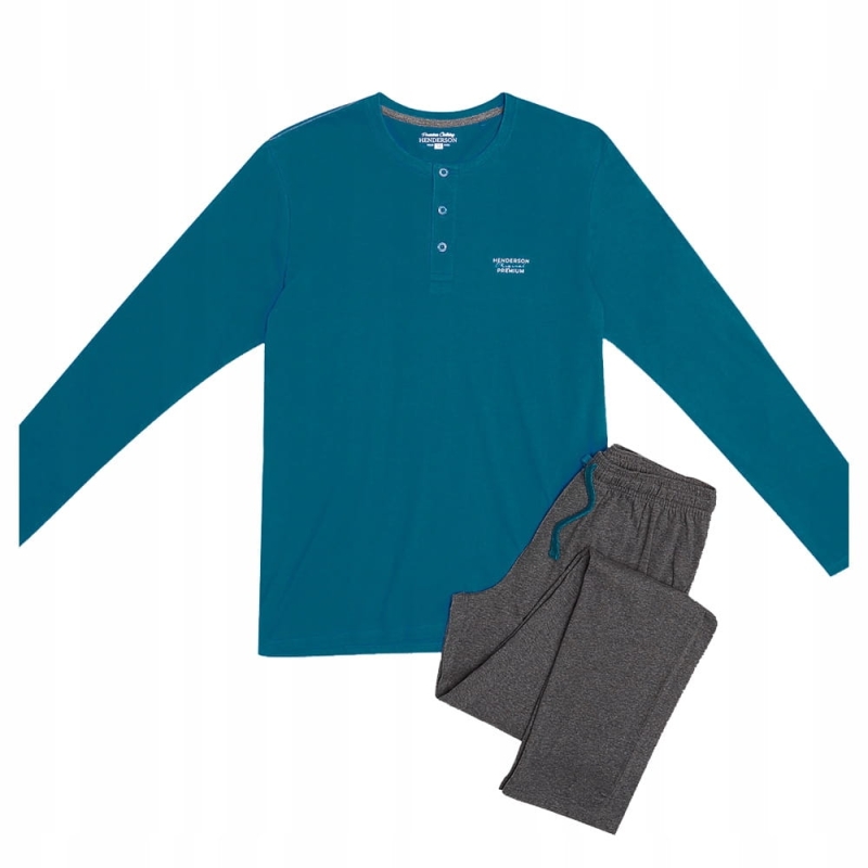 Piżama męska Henderson Premium granat i grafit