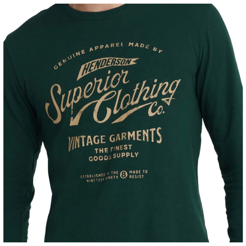 Zielona piżama męska Henderson z nadrukiem Superior