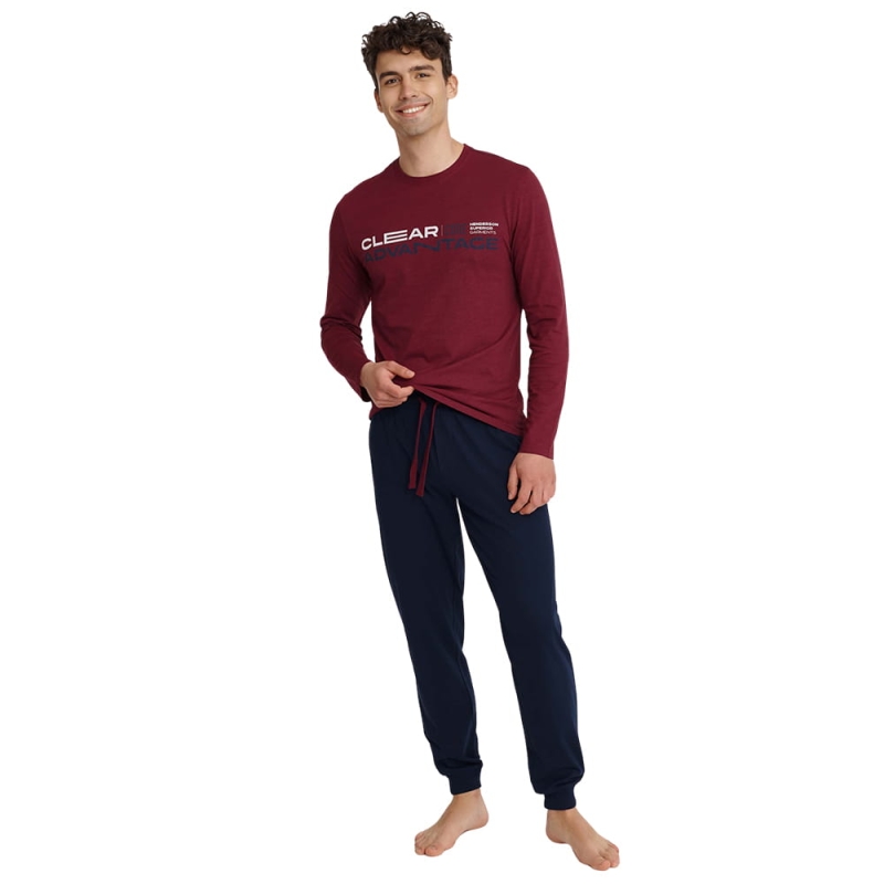 HENDERSON Piżama Męska Długi Rękaw 40954_83X Model