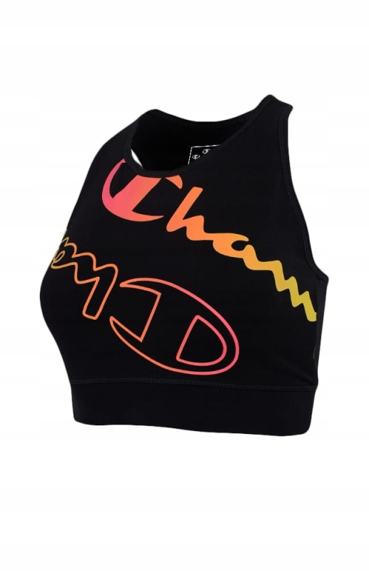 CHAMPION Top Stanik Sportowy CZARNY