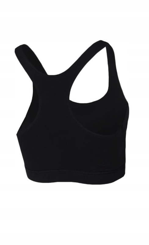 CHAMPION Top Stanik Sportowy CZARNY z tyłu