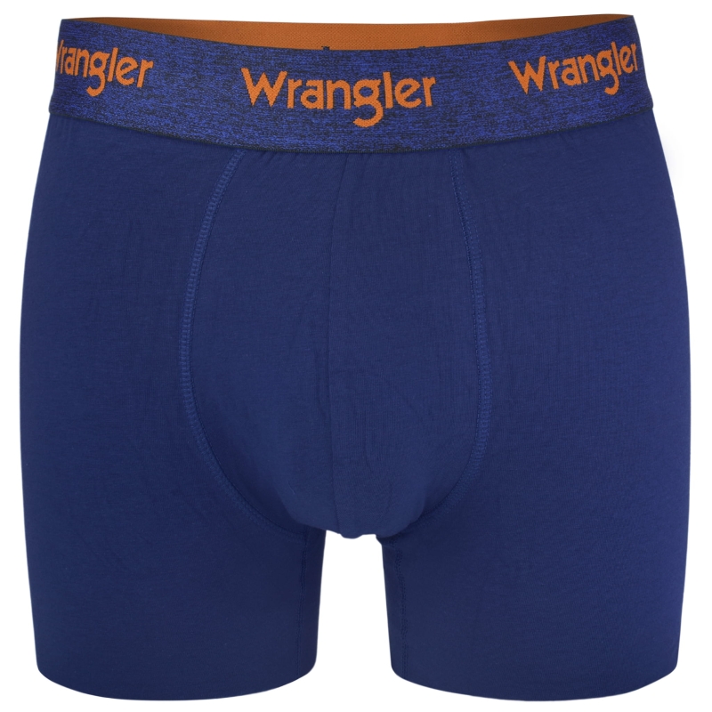 Ciemnoniebieskie bokserki Wrangler z kontrastową gumką