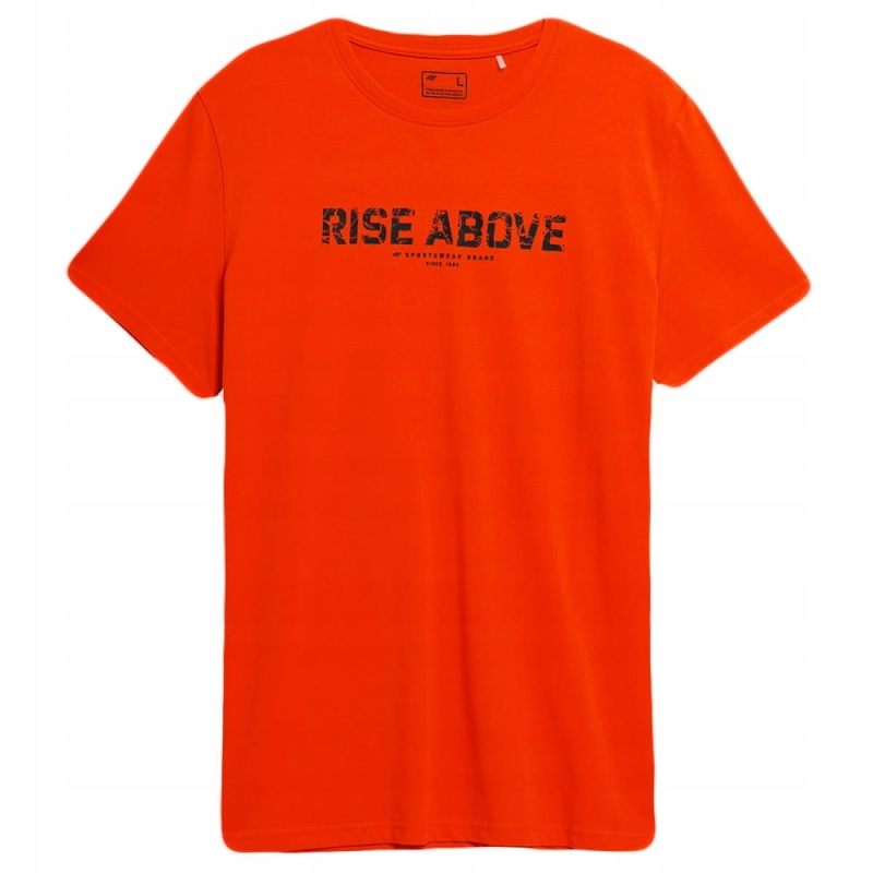 Pomarańczowa Koszulka męska 4F T-shirt RISE ABOVE