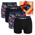Umbro Zestaw Prezentowy Granatowy Bokserki Męskie Prezent Dla Chłopaka 4 Sztuki