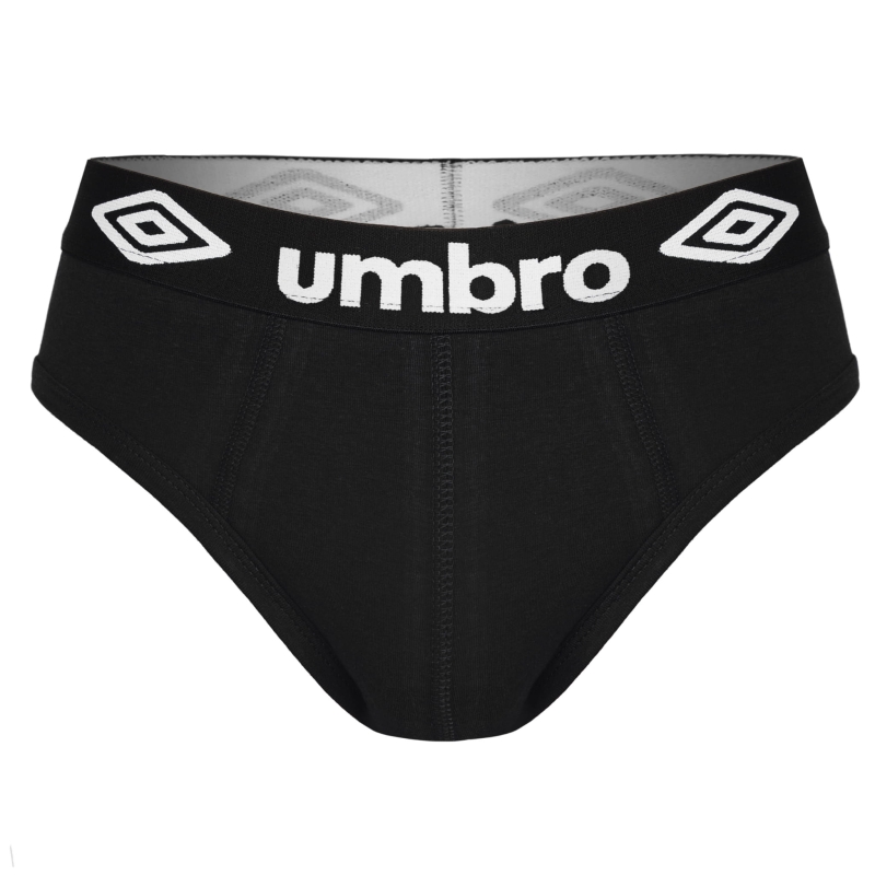 Pojedynczy czarny slip Umbro w klasycznym fasonie.