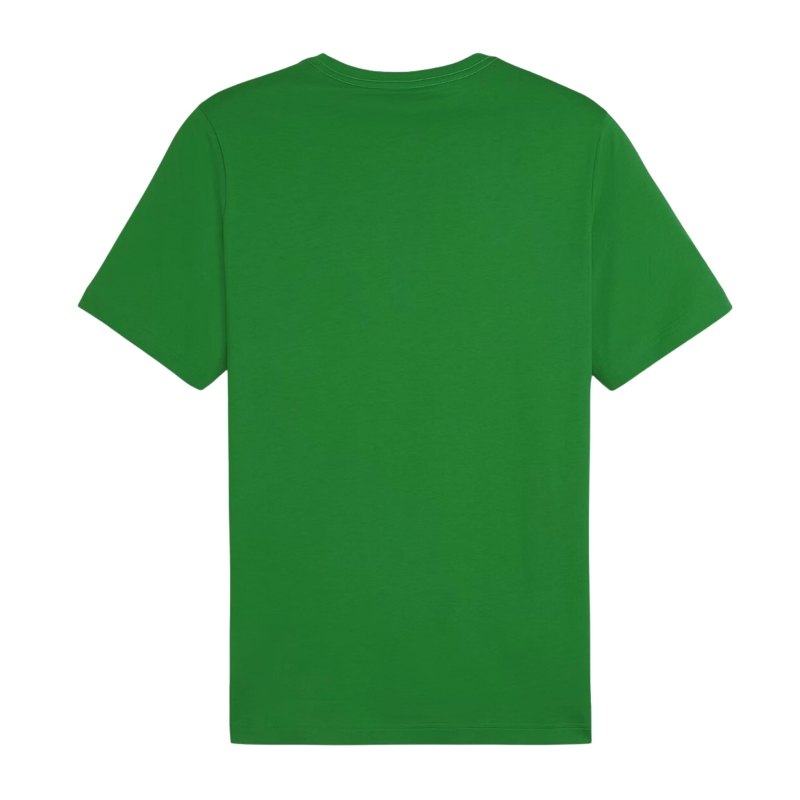 Bawełniany T-shirt Puma ESS+ w kolorze zielonym.