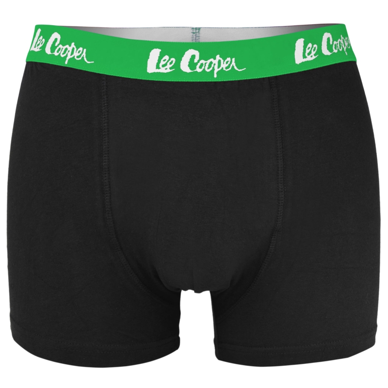Bokserki Lee Cooper czarne z zieloną gumką