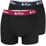 Lee Cooper Bokserki Męskie Bawełniane Czarne 2 sztuki