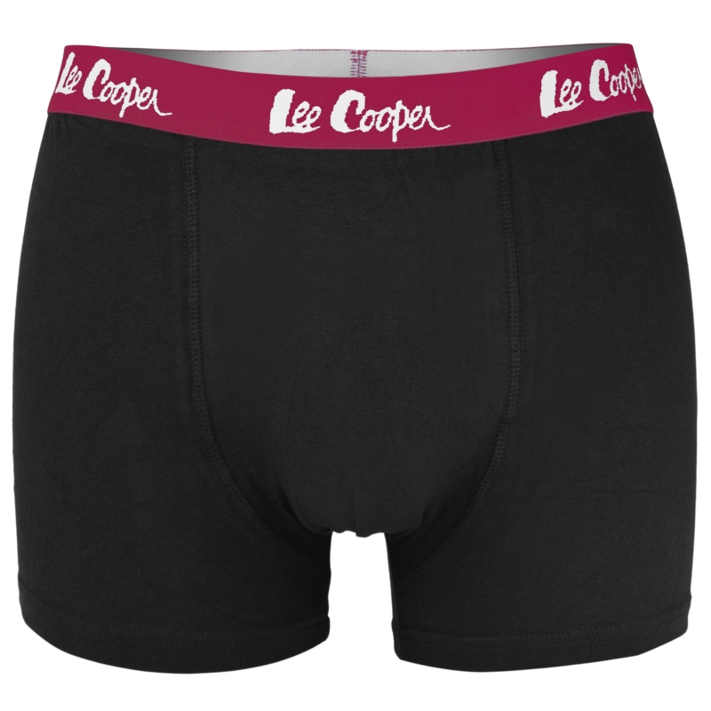 Bokserki Lee Cooper czarne z bordową gumką