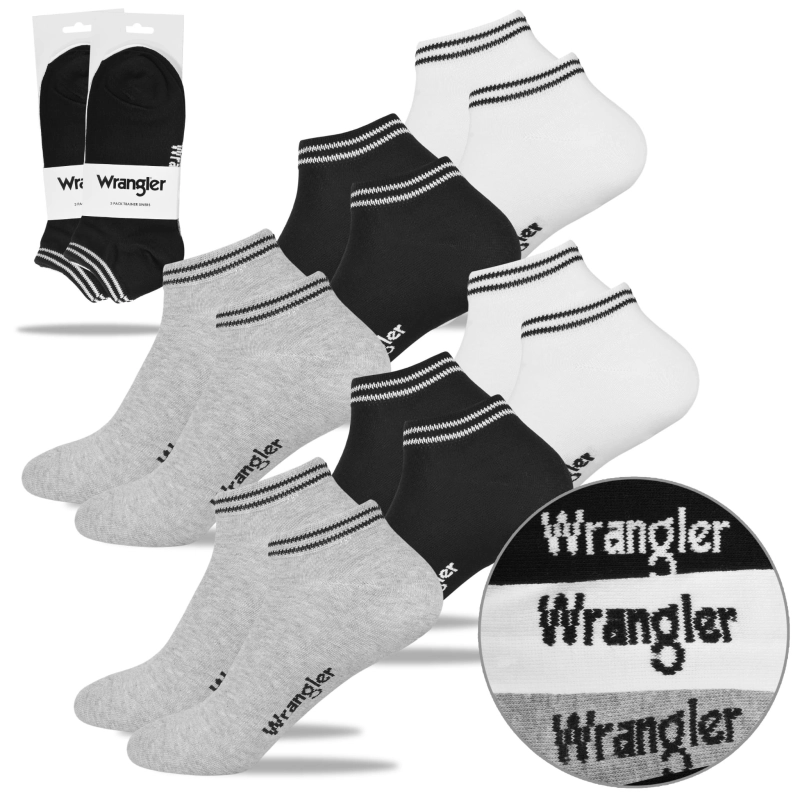 Skarpety męskie Wrangler 25001, komplet 6 sztuk w klasycznych kolorach.