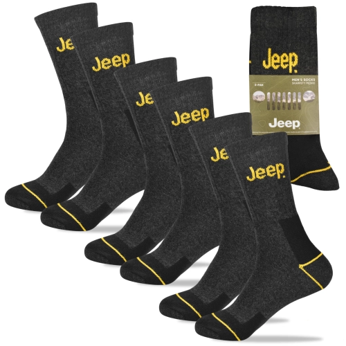 JEEP Wytrzymałe Skarpety Męskie Grey Yellow Bawełna Zestaw 3 Pary