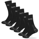 JEEP Wytrzymałe Skarpety Męskie BLACK Bawełna Zestaw 3 Pary