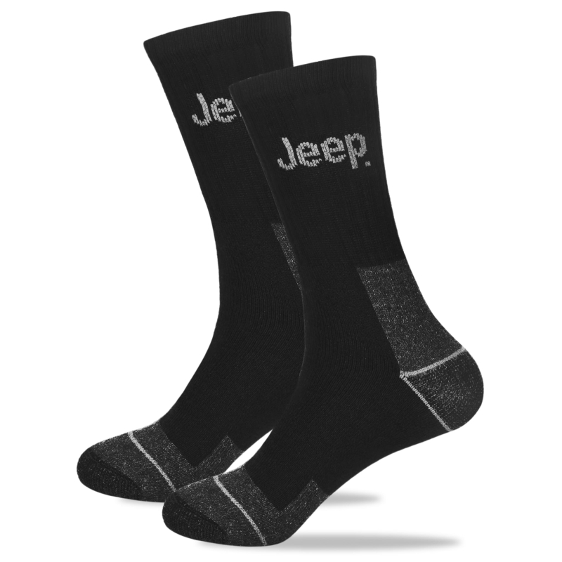 Komplet wytrzymałych skarpet Jeep w kolorze czarnym – 3 pary