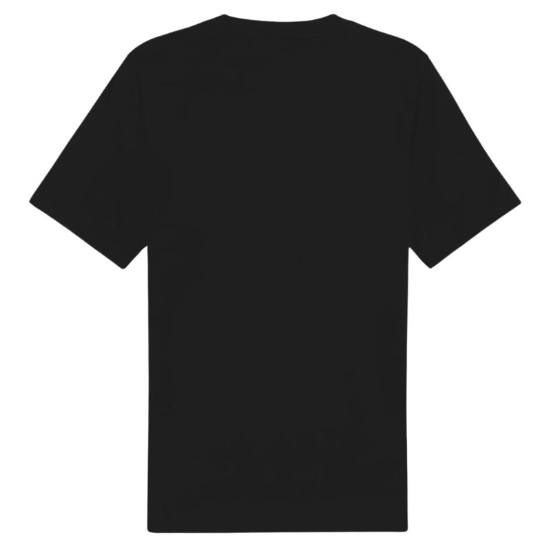 Tył czarnej koszulki Puma bez nadruku