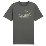 Puma Koszulka Męska Zielone Logo Bawełna