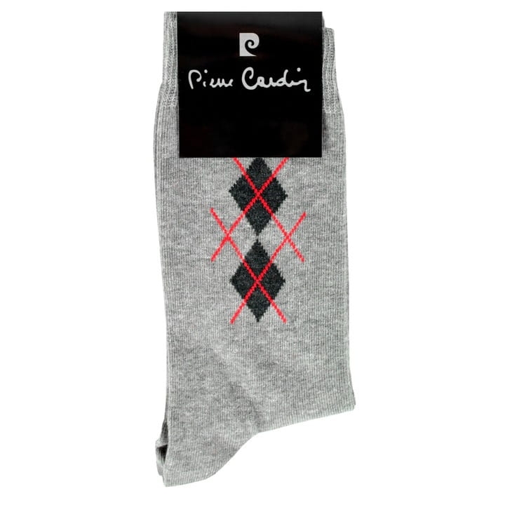 Pojedyncza skarpeta garniturowa Pierre Cardin w kolorze czarnym.