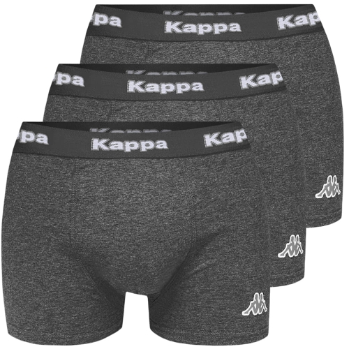 Kappa Bokserki Męskie Zestaw Bawełna 3 sztuki Szare 35143