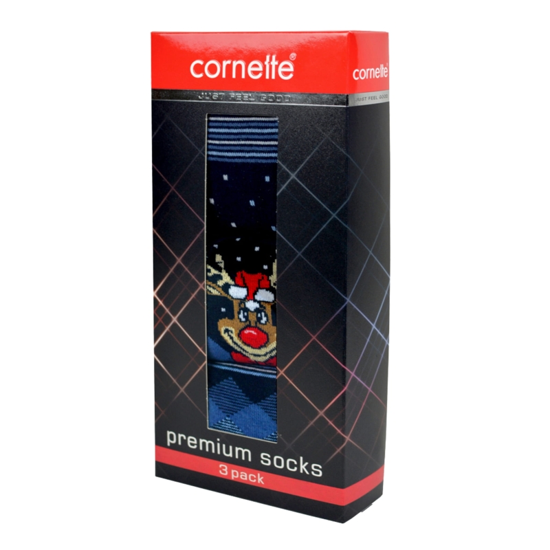 Miękki i ciepły materiał skarpet Cornette idealny na zimę