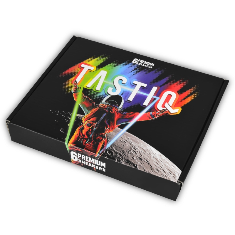 Oryginalne opakowanie skarpetek stopek TASTIQ PREMIUM szarych, 6 par.