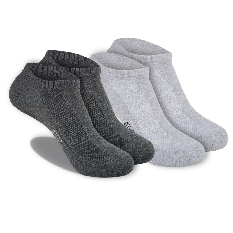 Klasyczne męskie stopki TASTIQ PREMIUM szare, pakiet sześciu par.