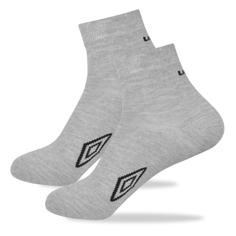 Jasnoszare skarpetki Umbro – komplet 2 par z logiem.