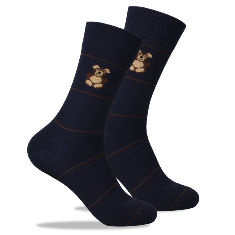 Skarpetki Cornette z misiem – komplet 2 sztuki w granacie.