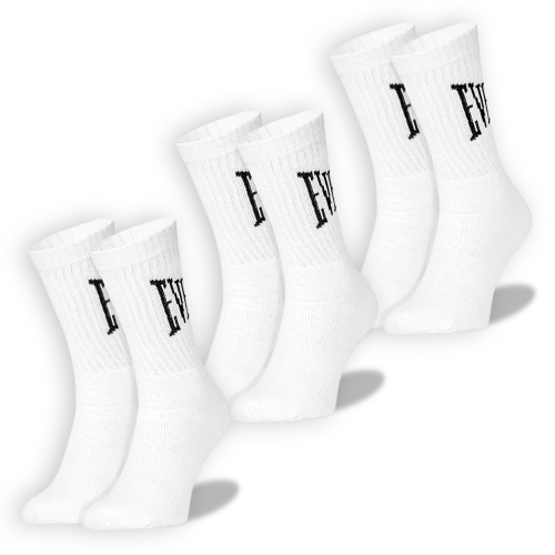 Everlast Skarpety Męskie Długie Bawełna Białe 3 pary SKT001