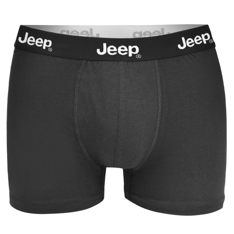 Bokserki JEEP w kolorze grafitowym – widok z przodu.