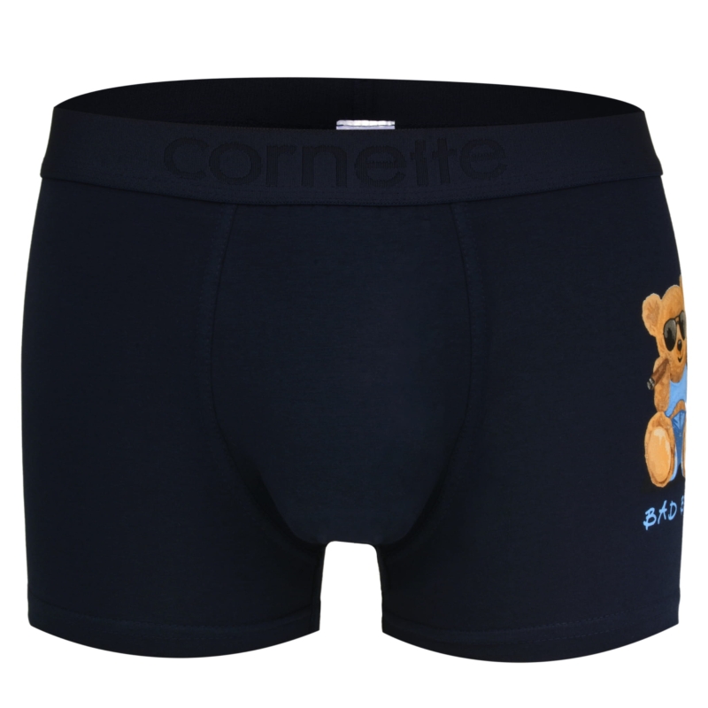 Cornette Misie – granatowe bokserki męskie, bawełniane, w zestawie 2 sztuki