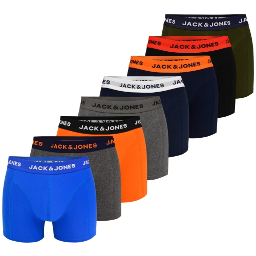 JACK&JONES Bokserki Męskie Wielokolorowe JJ9926 Bawełna Logo 8 pak