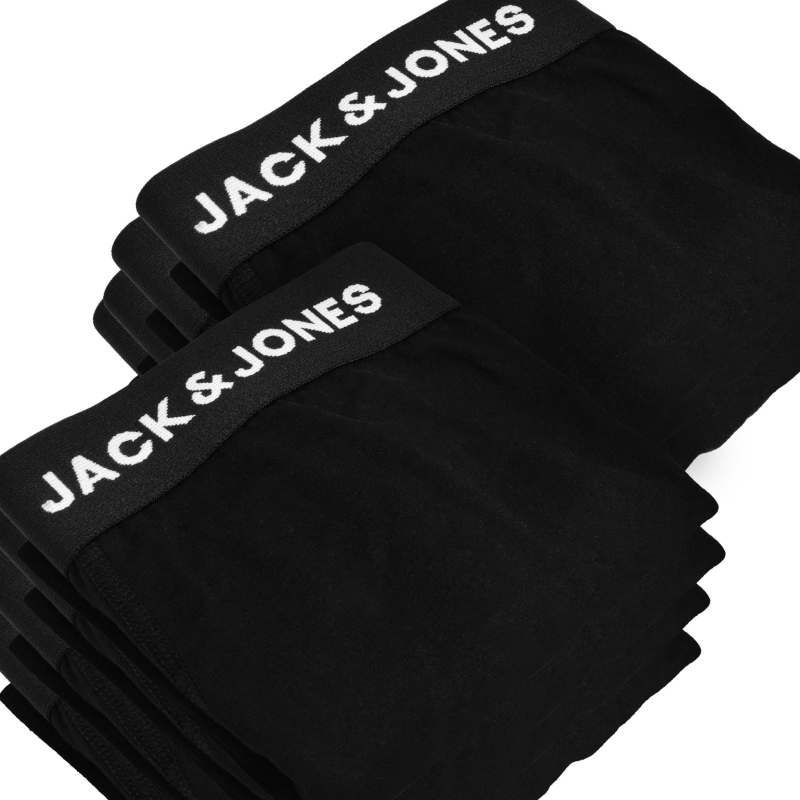 Komplet bokserek JACK&JONES JJ9926, 8 sztuk czarnych, bawełniane z gumą z logo.