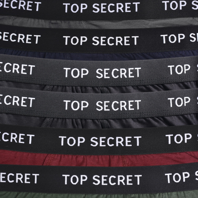 Męskie bokserki TOP SECRET – kolorowy zestaw 6 sztuk, klasyczny krój i wygodne dopasowanie