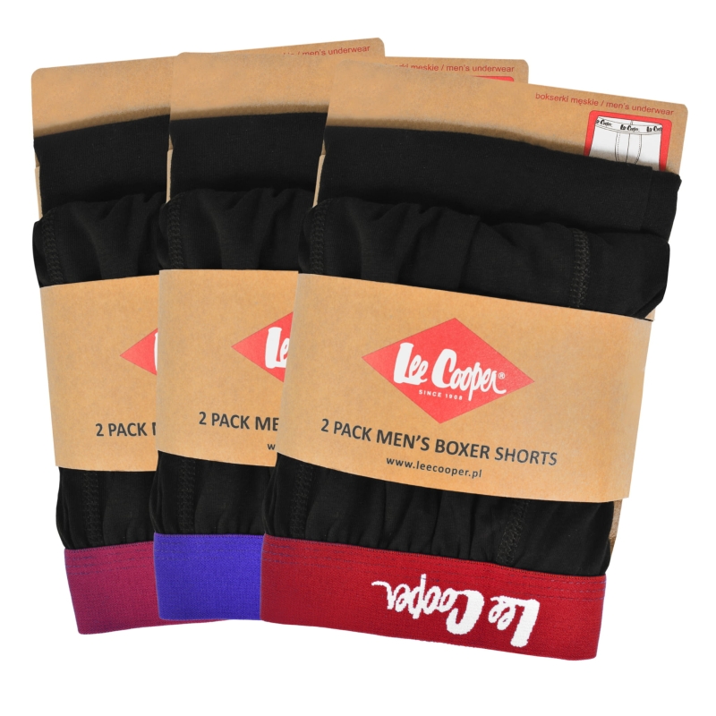 Lee Cooper bokserki męskie – zestaw 6 sztuk z miękkiej, przyjemnej w dotyku bawełny