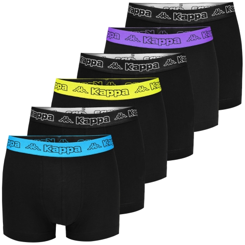 Kappa Bokserki Męskie Majtki 6 sztuk Guma Mix Kolor Bawełna