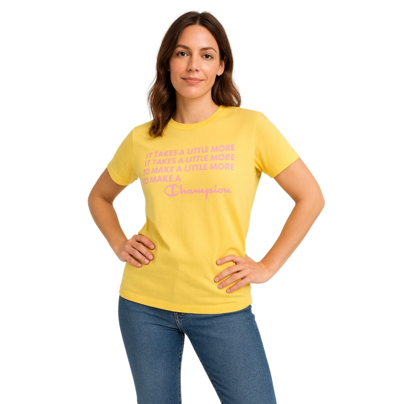 CHAMPION Koszulka Damska 114884 Żółta Model