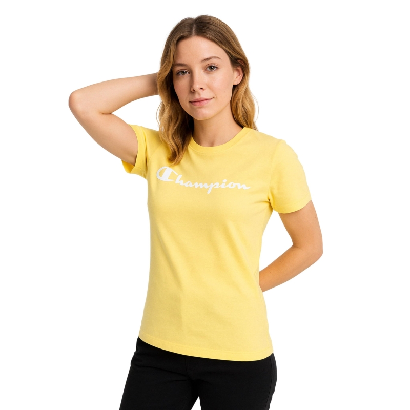CHAMPION Koszulka Damska 114911 Żółta Model