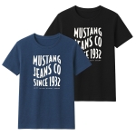 Mustang Zestaw Koszulek Męskich T-shirt BLACK NAVY Bawełna 2 sztuki