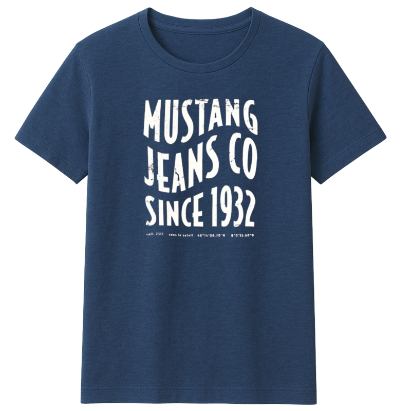 Koszulka Mustang w kolorze navy, widok z przodu