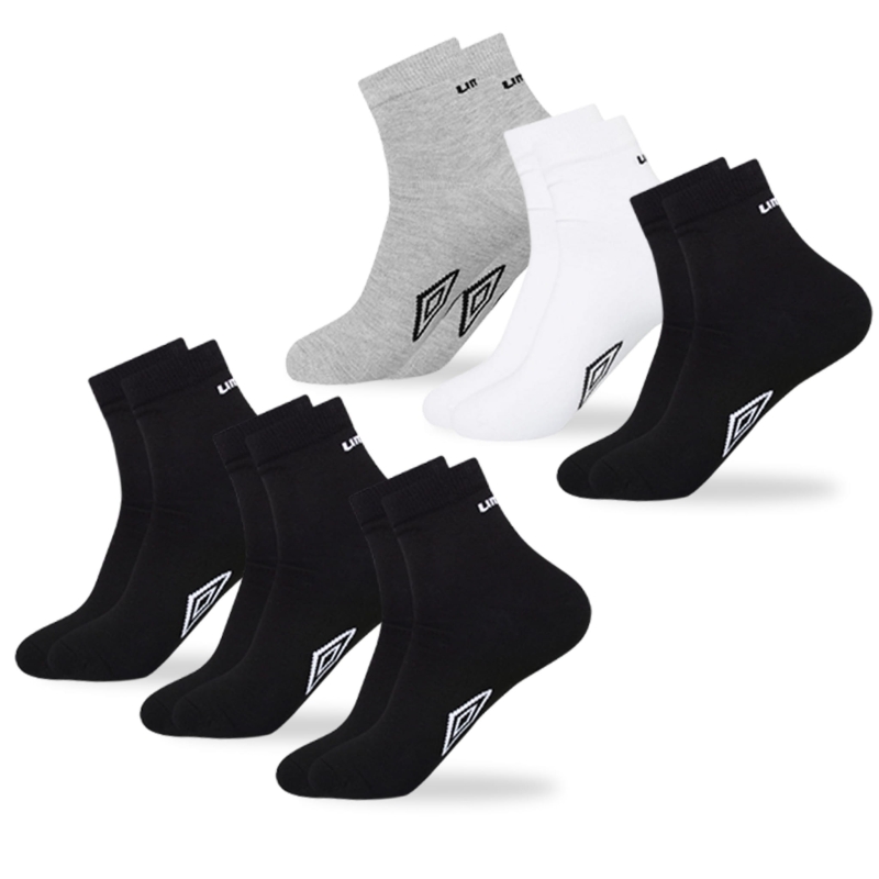 Umbro – zestaw 6 par uniwersalnych skarpet quarter typu zakostki, idealnych na co dzień