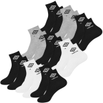 UMBRO Skarpety Męskie Zestaw 9 PAR Quarter MIX CZARNE BIAŁE SZARE