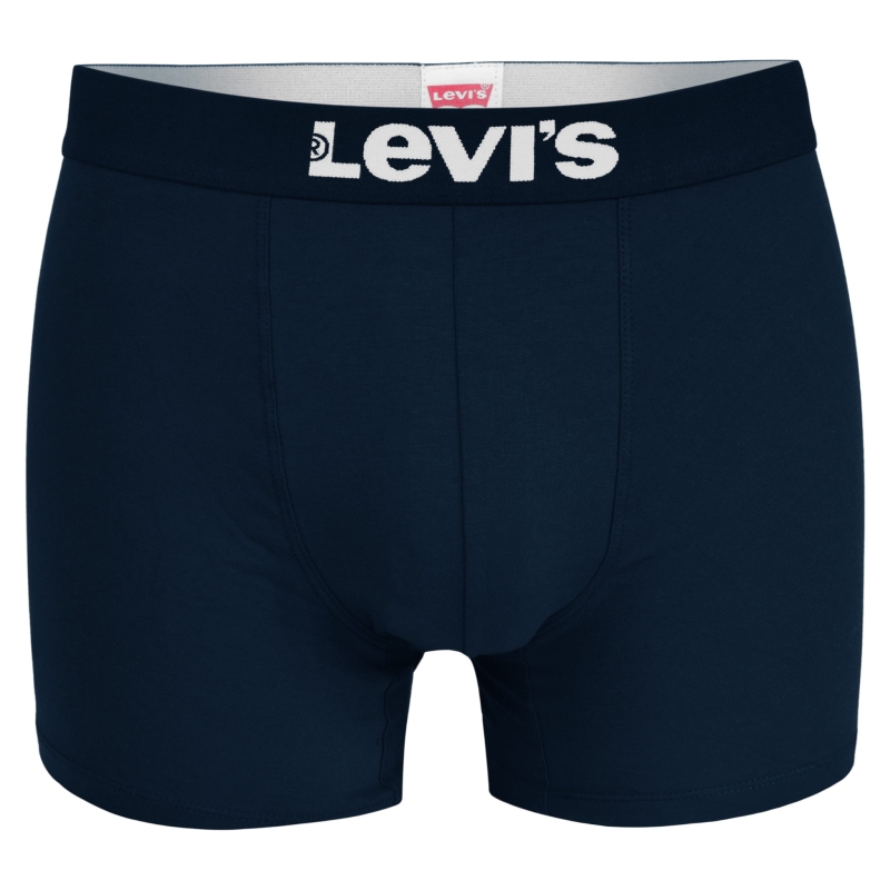 Pojedyncza para bokserek LEVI'S w kolorze granatowym z logo na pasie.