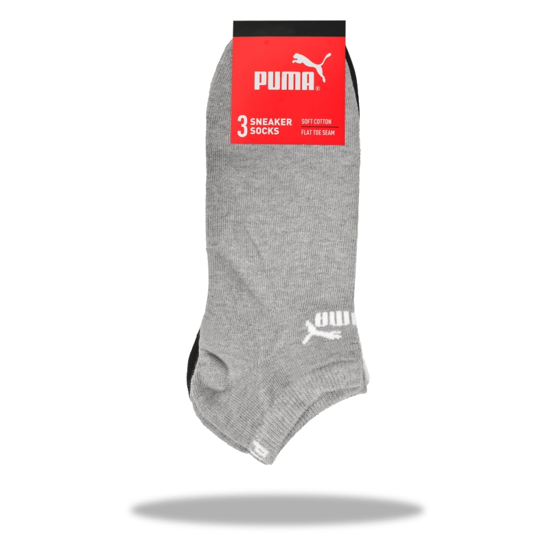 Zestaw trzech par stopek PUMA w oryginalnym opakowaniu z etykietą producenta.