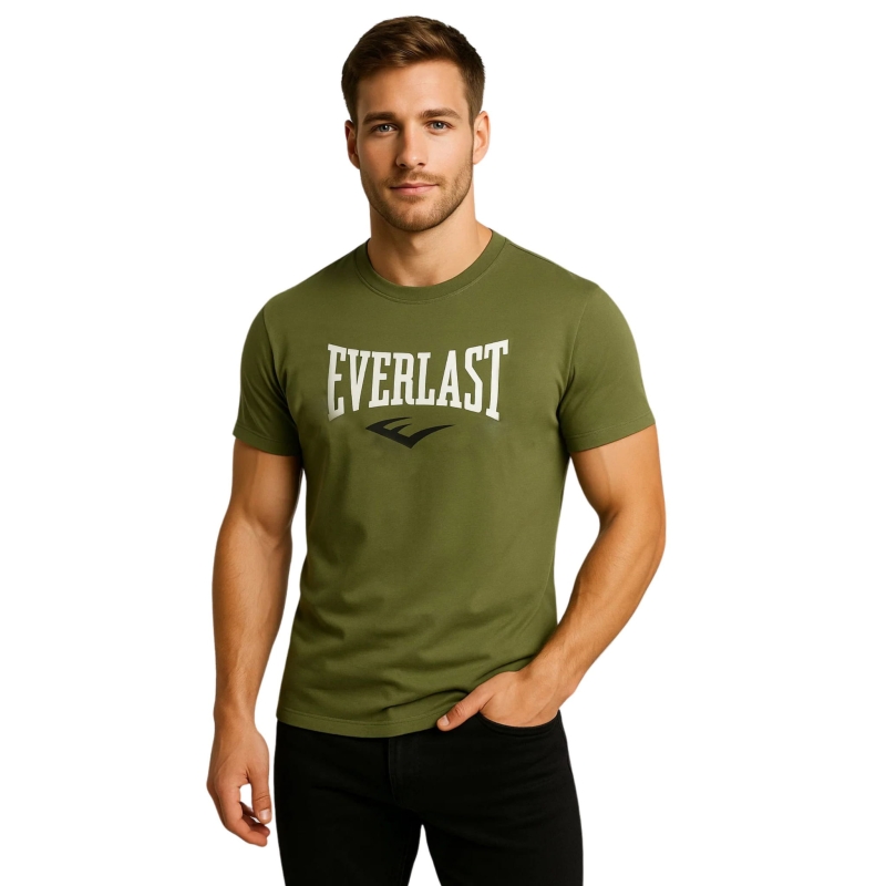 Everlast Koszulka Męska T-shirt Bawełniana Khaki Zielona 290J86 Model