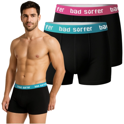 Bad Surfer Bokserki Męskie 2 sztuki Bawełniane Logo 2pak Mix